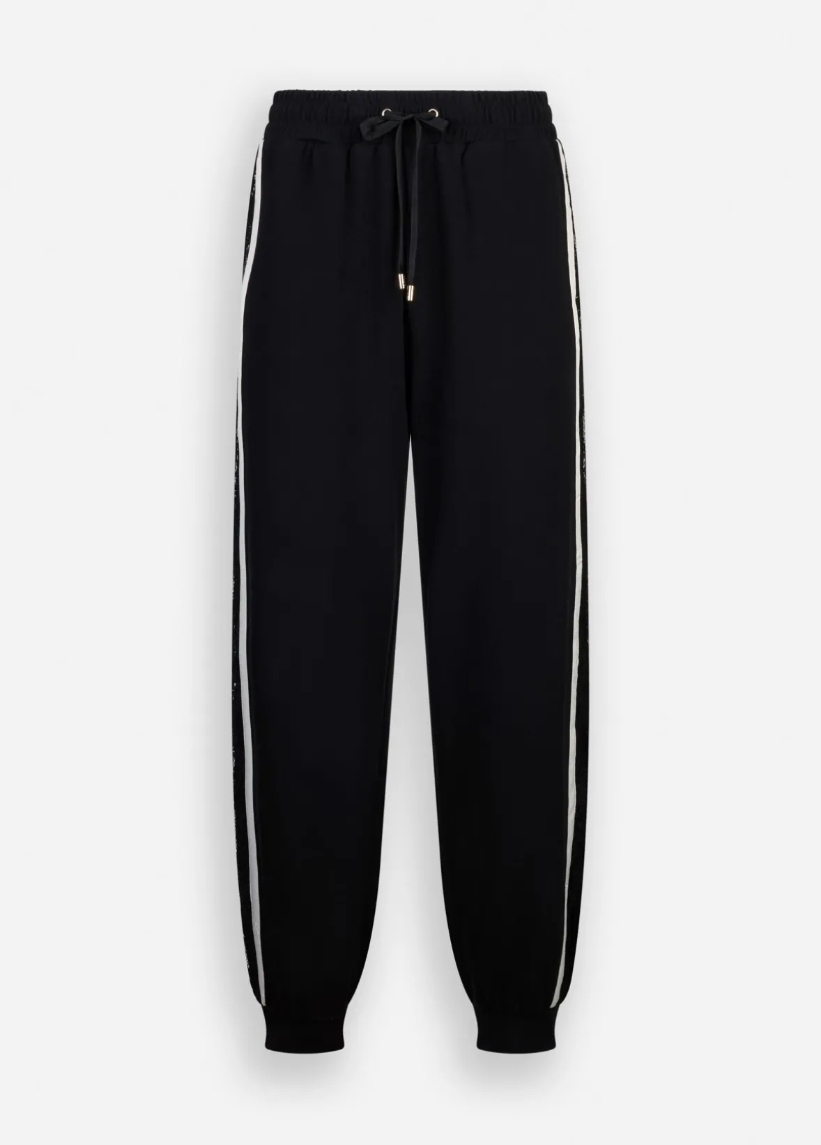 Pantaloni jogging in felpa con pizzo