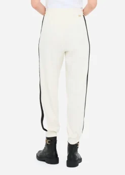 Pantaloni jogging in felpa con pizzo