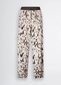 Pantaloni jogging in raso stampato