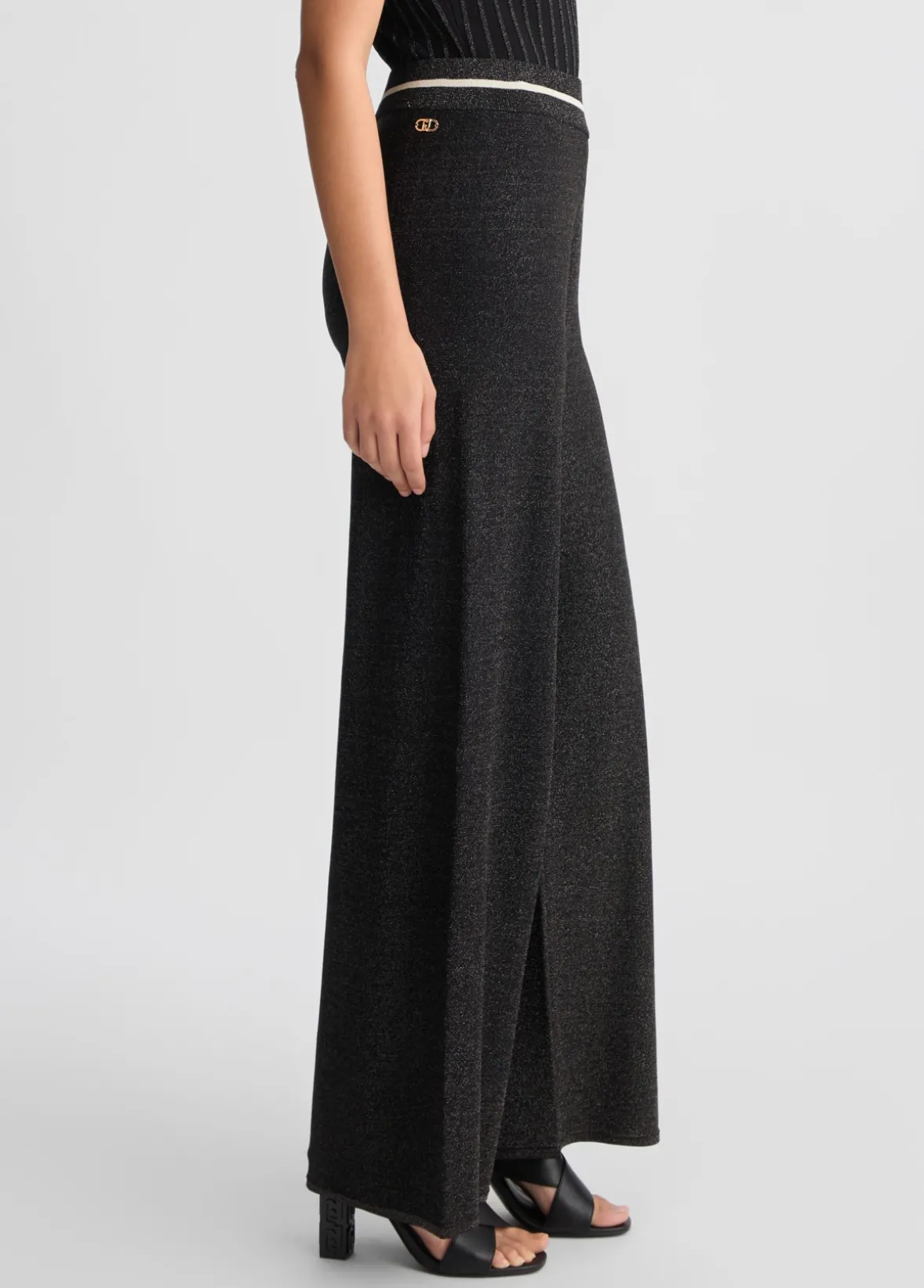 Pantaloni larghi in lurex®