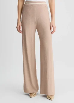Pantaloni larghi in lurex®