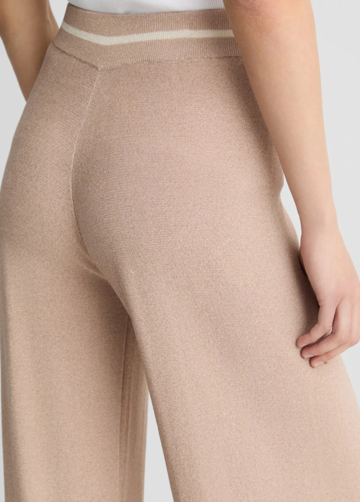 Pantaloni larghi in lurex®
