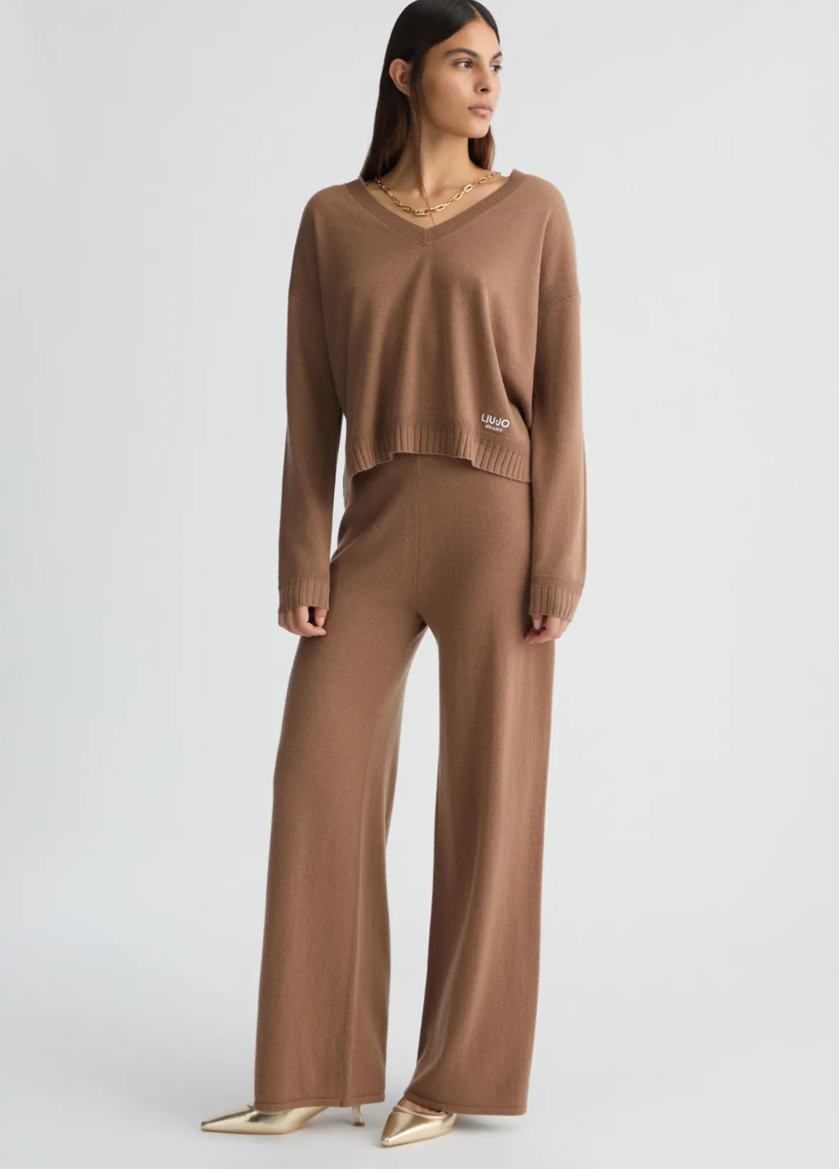Pantaloni lunghi in maglia