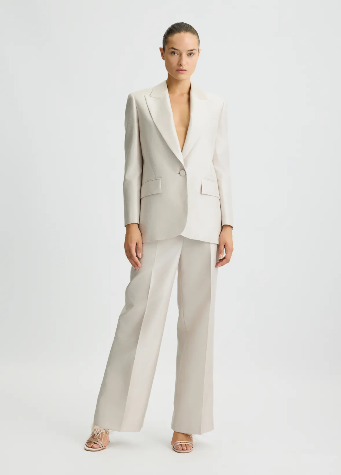 Pantaloni lunghi in shantung