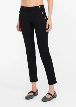 Pantaloni skinny con bottoni