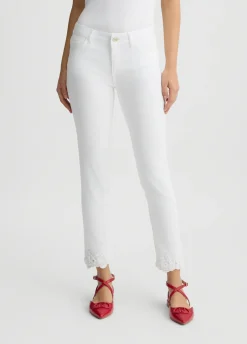 Pantaloni skinny con ricami