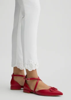 Pantaloni skinny con ricami