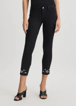 Pantaloni skinny con strass