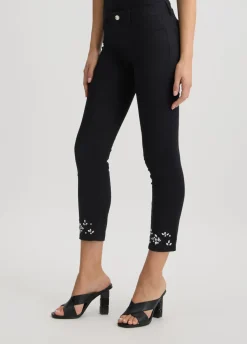 Pantaloni skinny con strass