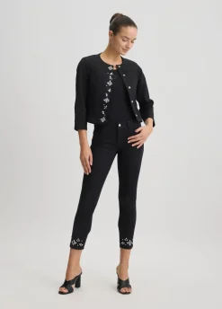 Pantaloni skinny con strass