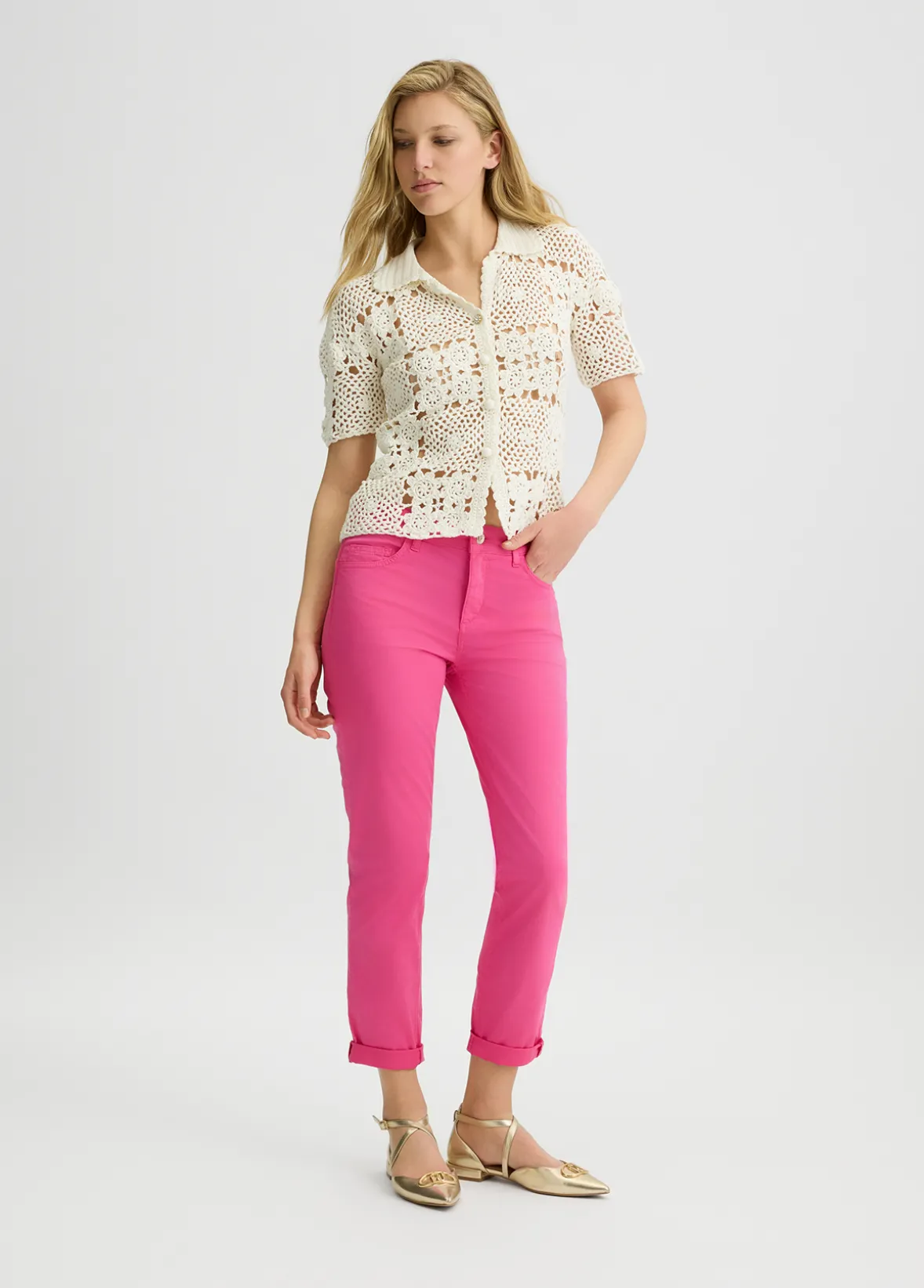 Pantaloni skinny in cotone