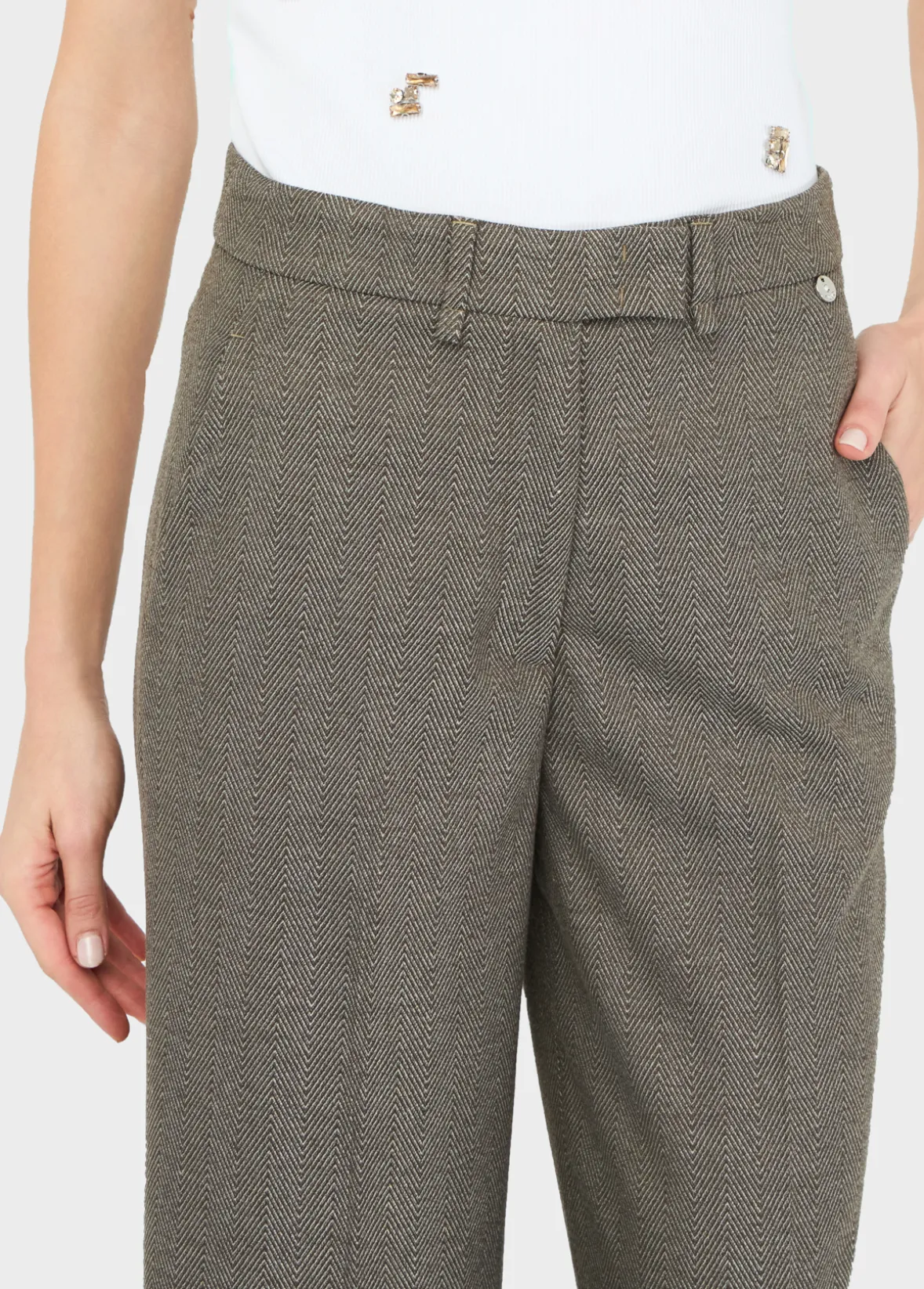 Pantaloni straight con piega