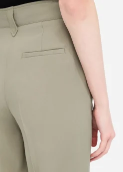 Pantaloni straight in gabardina