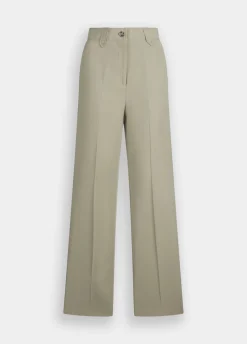 Pantaloni straight in gabardina