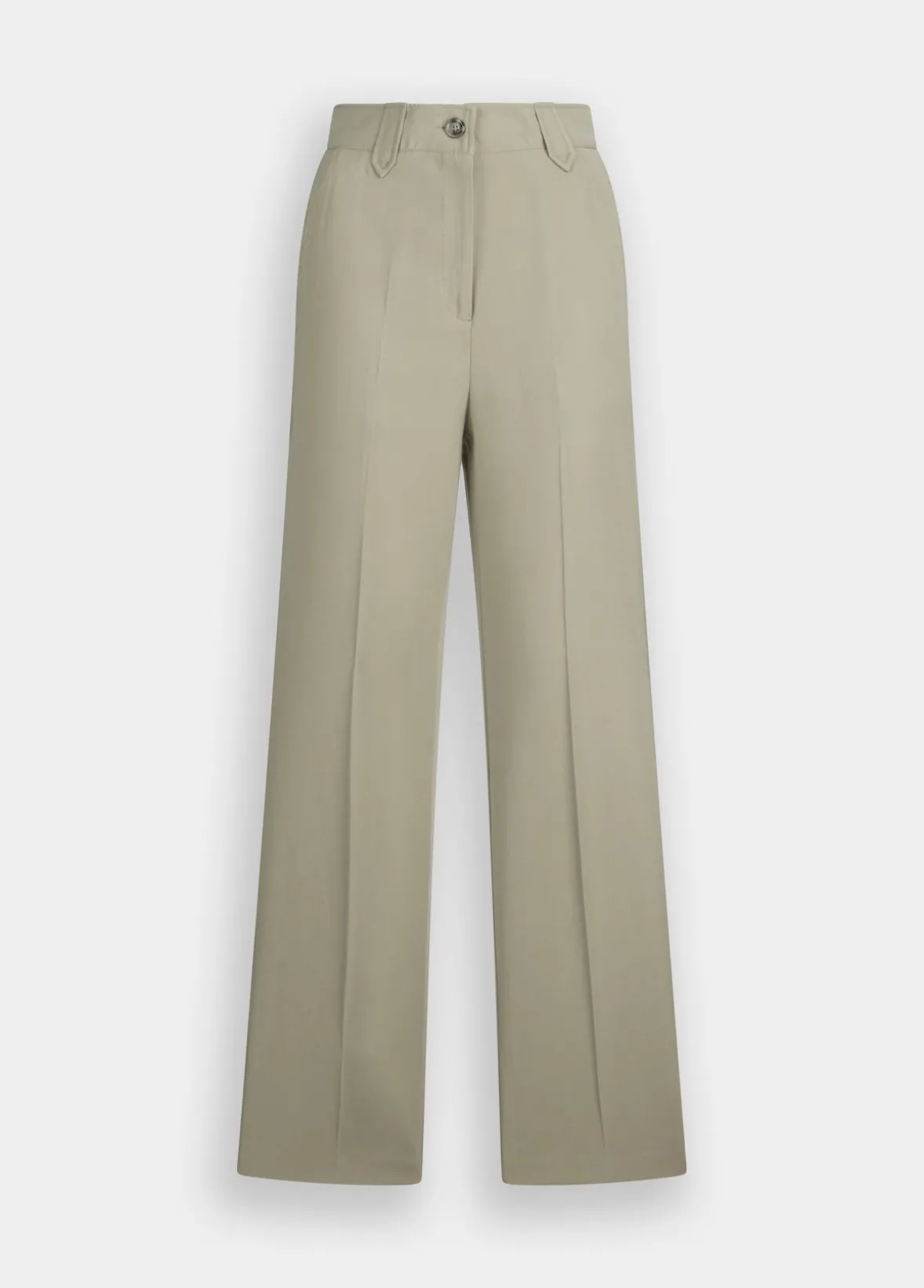 Pantaloni straight in gabardina