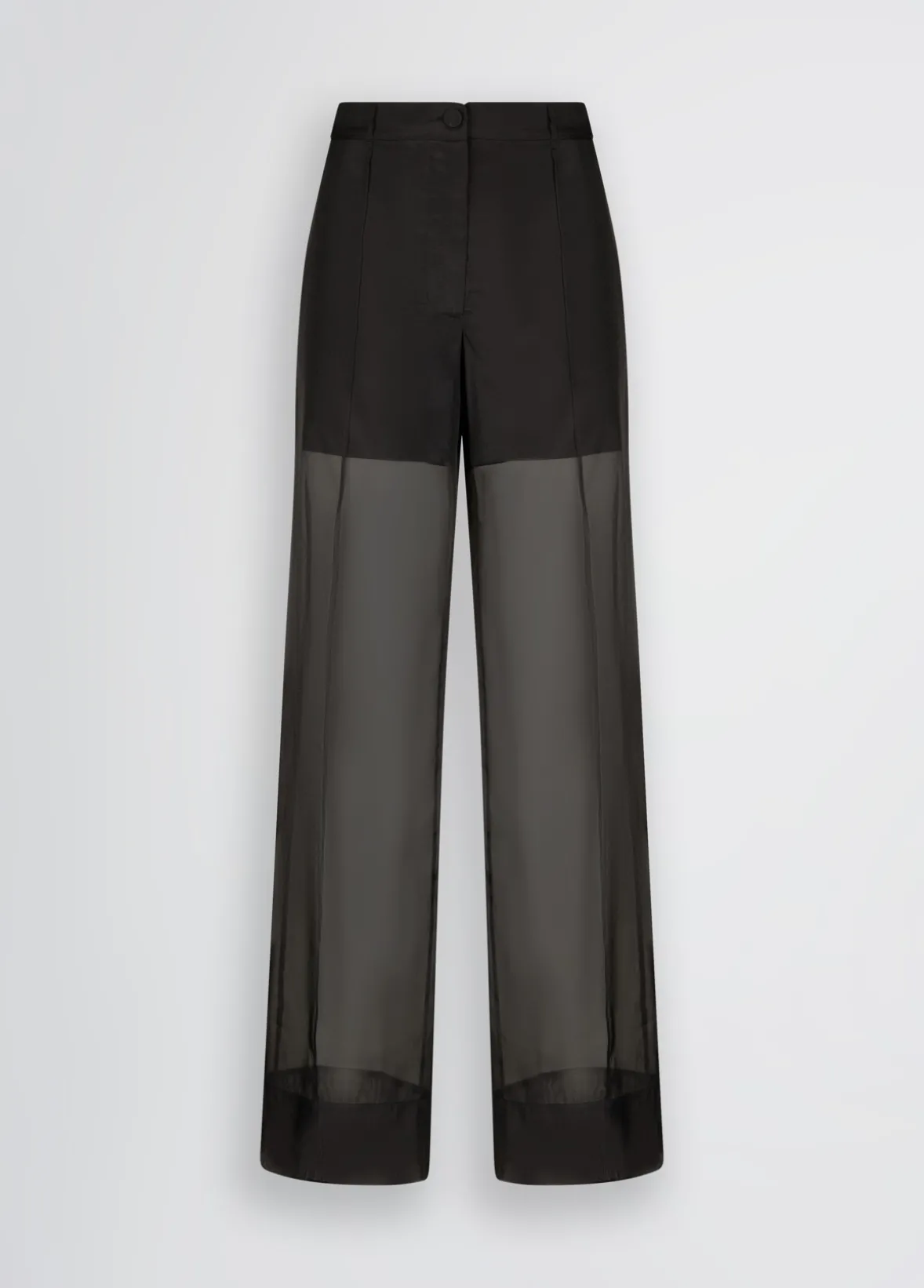 Pantaloni straight in organza