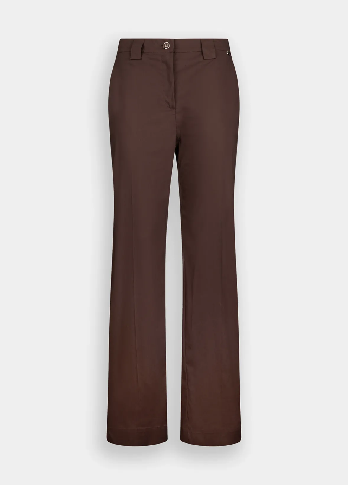 Pantaloni straight in popeline