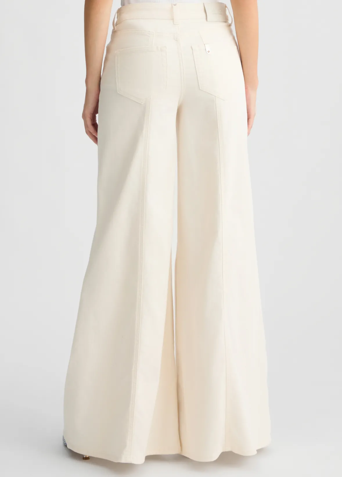 Pantaloni super flare a vita alta