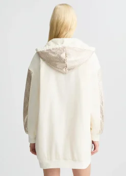 Parka con paillettes