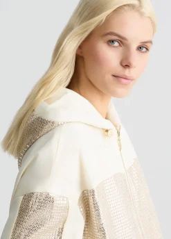Parka con paillettes