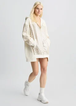 Parka con paillettes