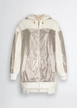 Parka con paillettes
