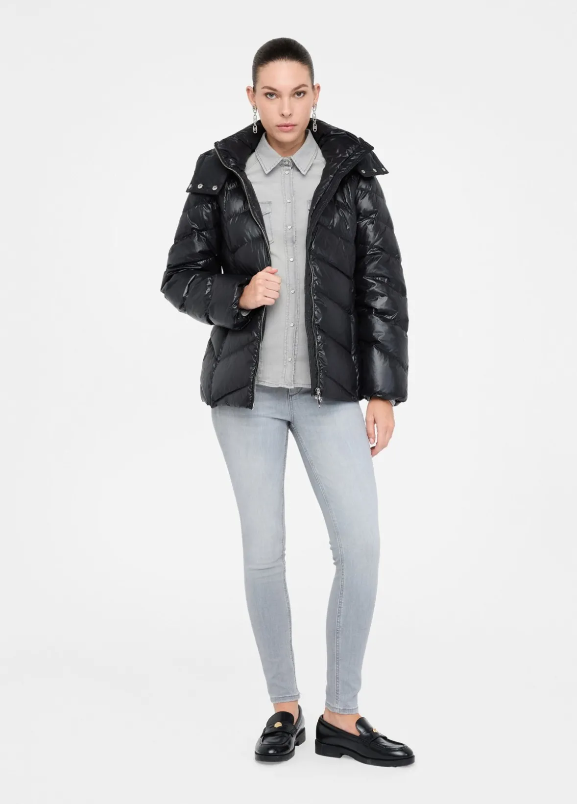 Piumino con cappuccio
