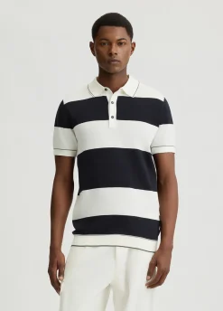Polo in cotone a righe