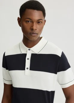 Polo in cotone a righe