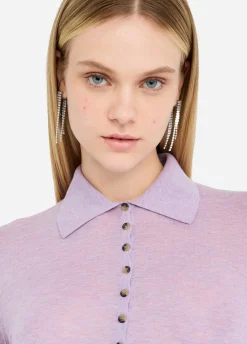 Polo in cotone e cashmere