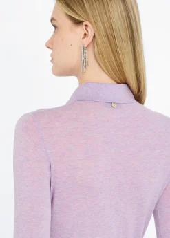Polo in cotone e cashmere