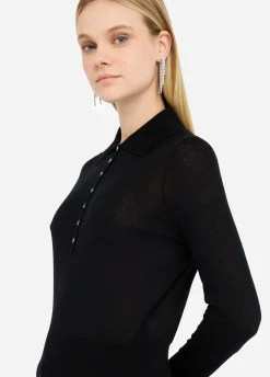 Polo in cotone e cashmere