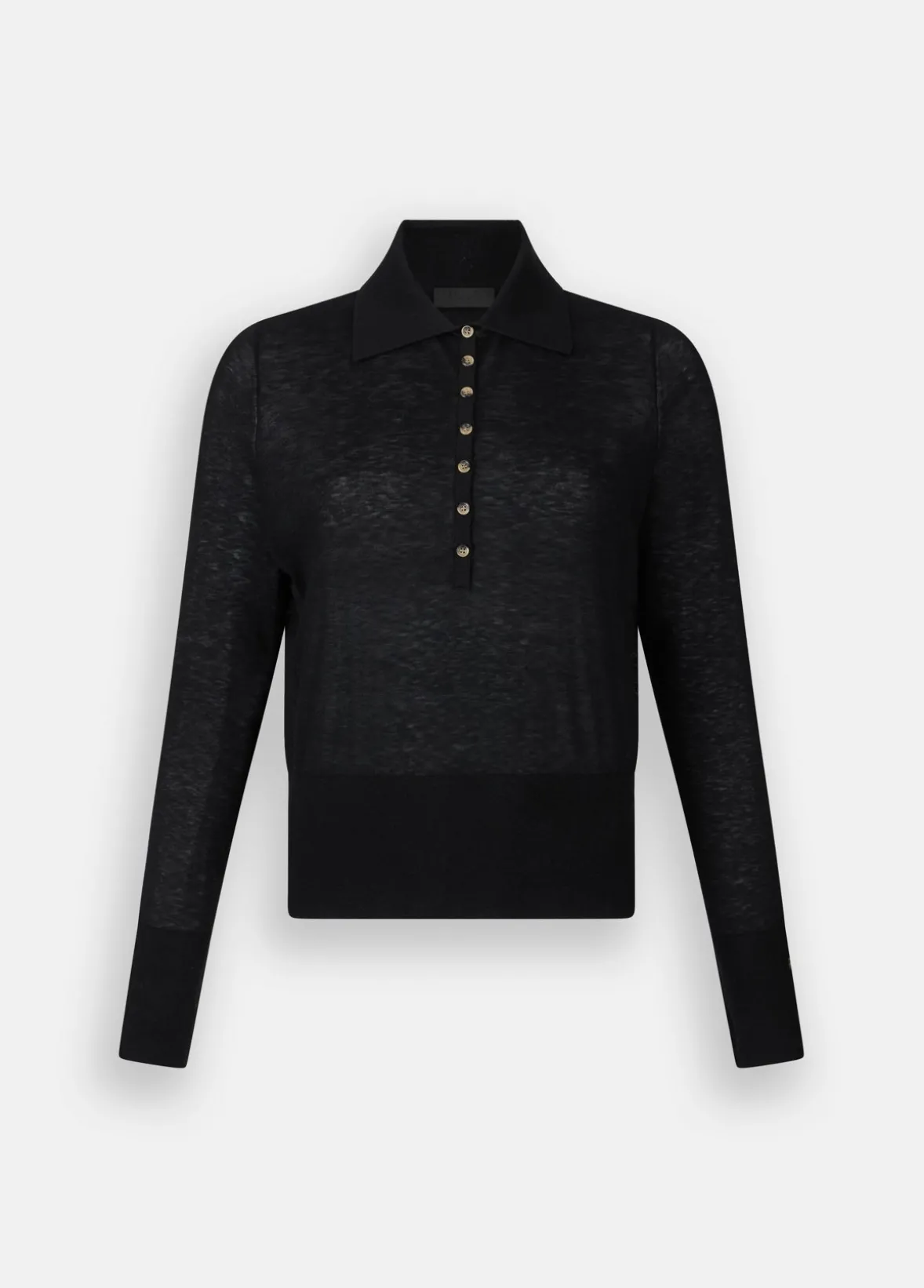 Polo in cotone e cashmere