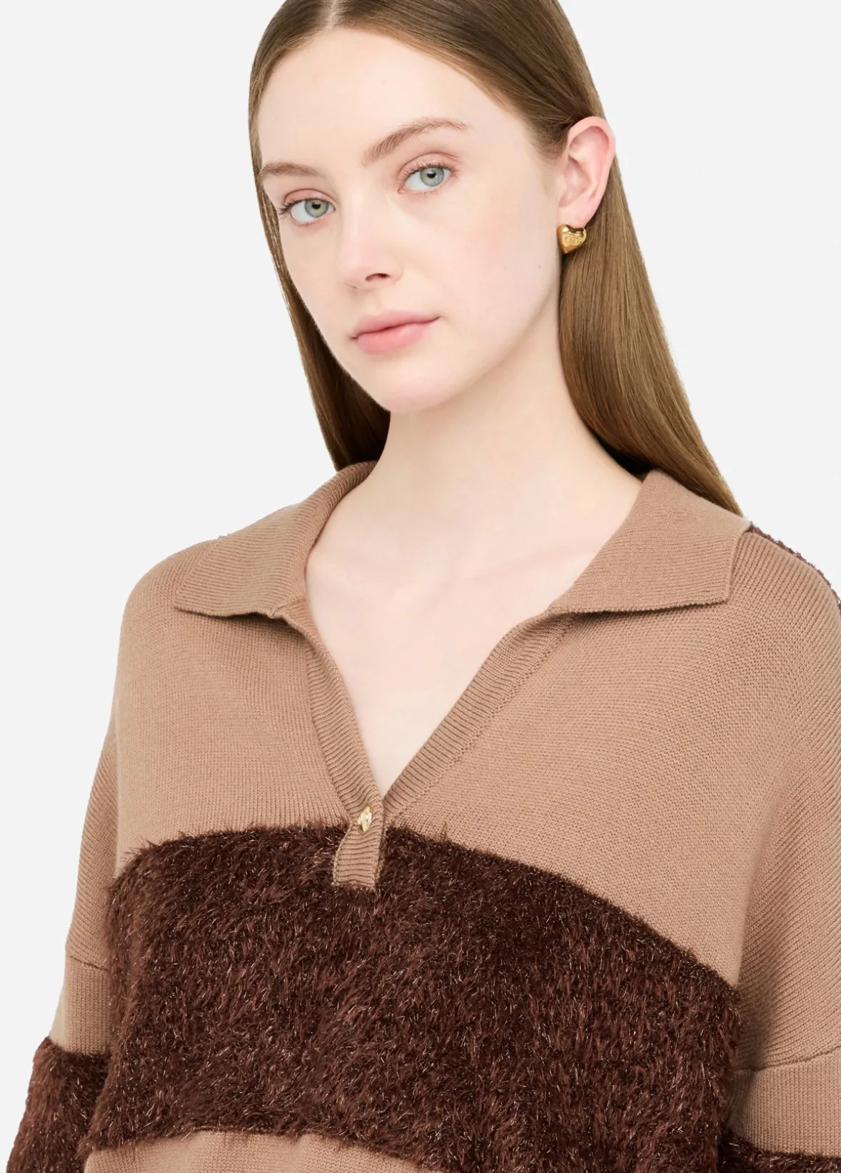 Polo in lana a righe