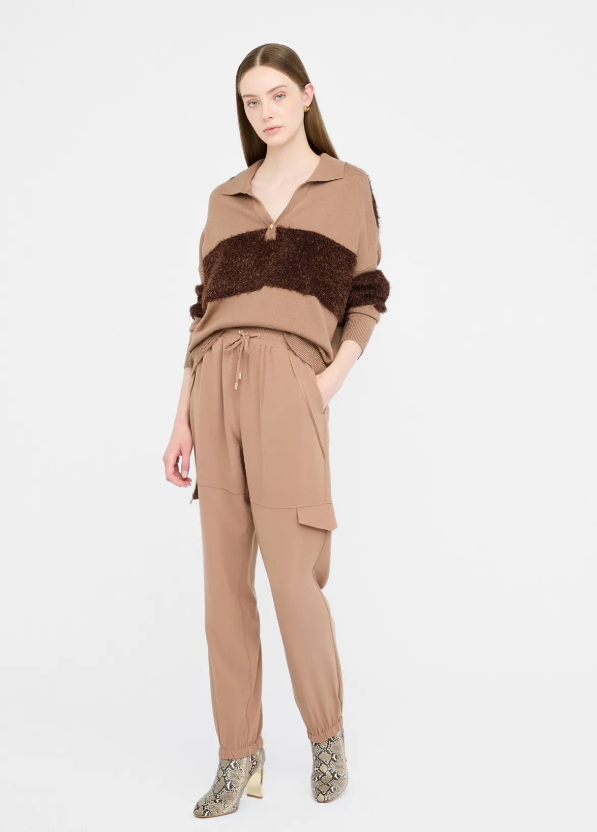 Polo in lana a righe