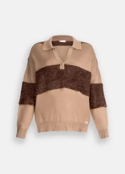 Polo in lana a righe