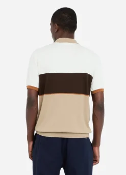 Polo in maglia di cotone e seta