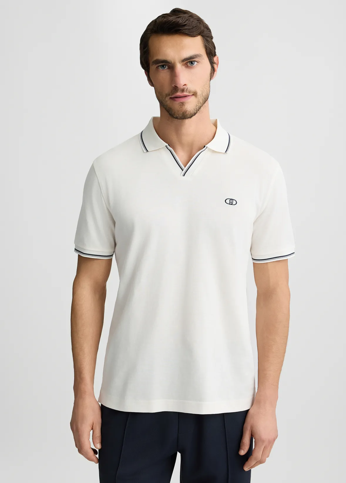 Polo in seta e cotone