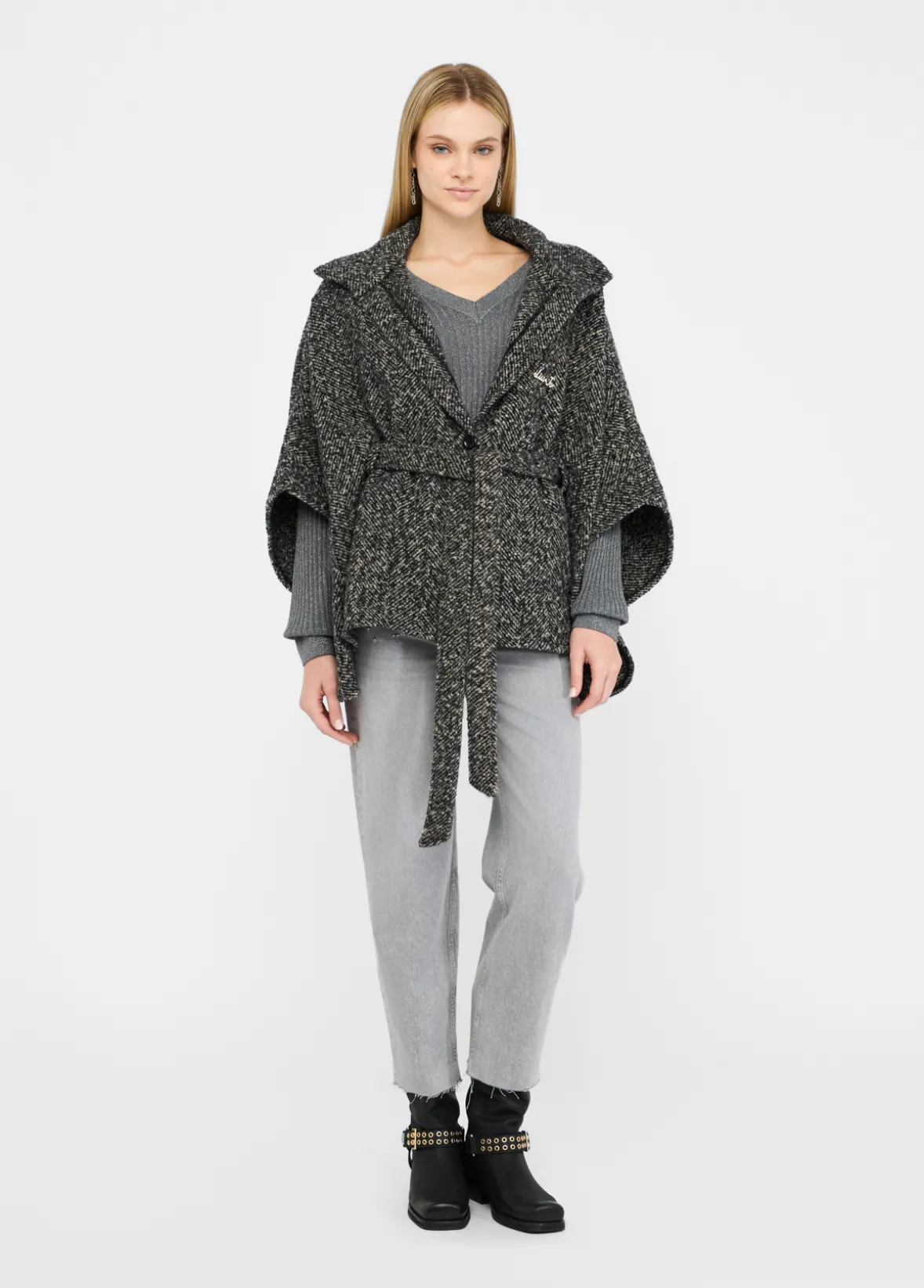 Poncho con cintura