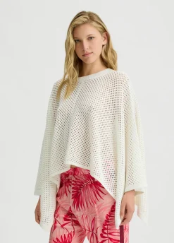 Poncho in misto lana