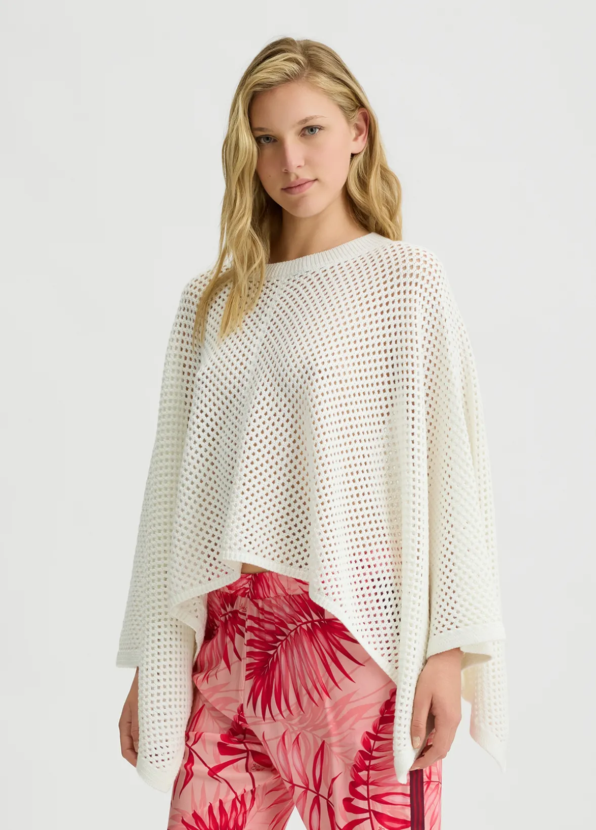 Poncho in misto lana