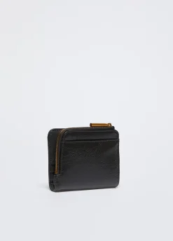 Portafoglio glossy con zip