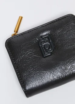 Portafoglio glossy con zip