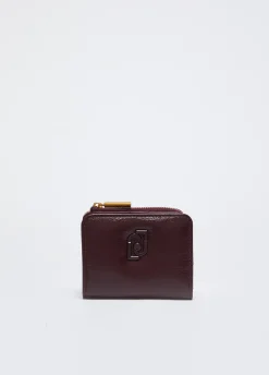 Portafoglio glossy con zip