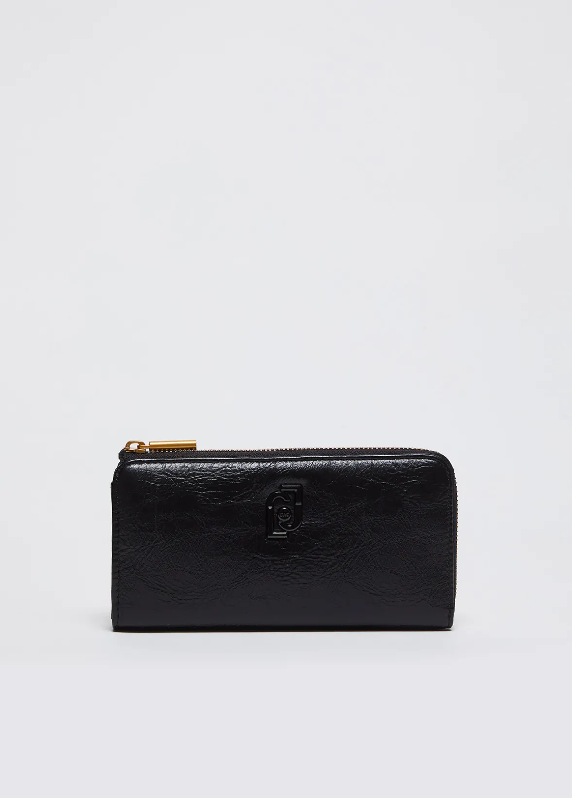 Portafoglio grande zip around glossy