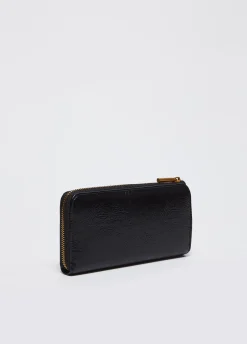 Portafoglio grande zip around glossy
