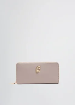 Portafoglio zip around grande in nylon