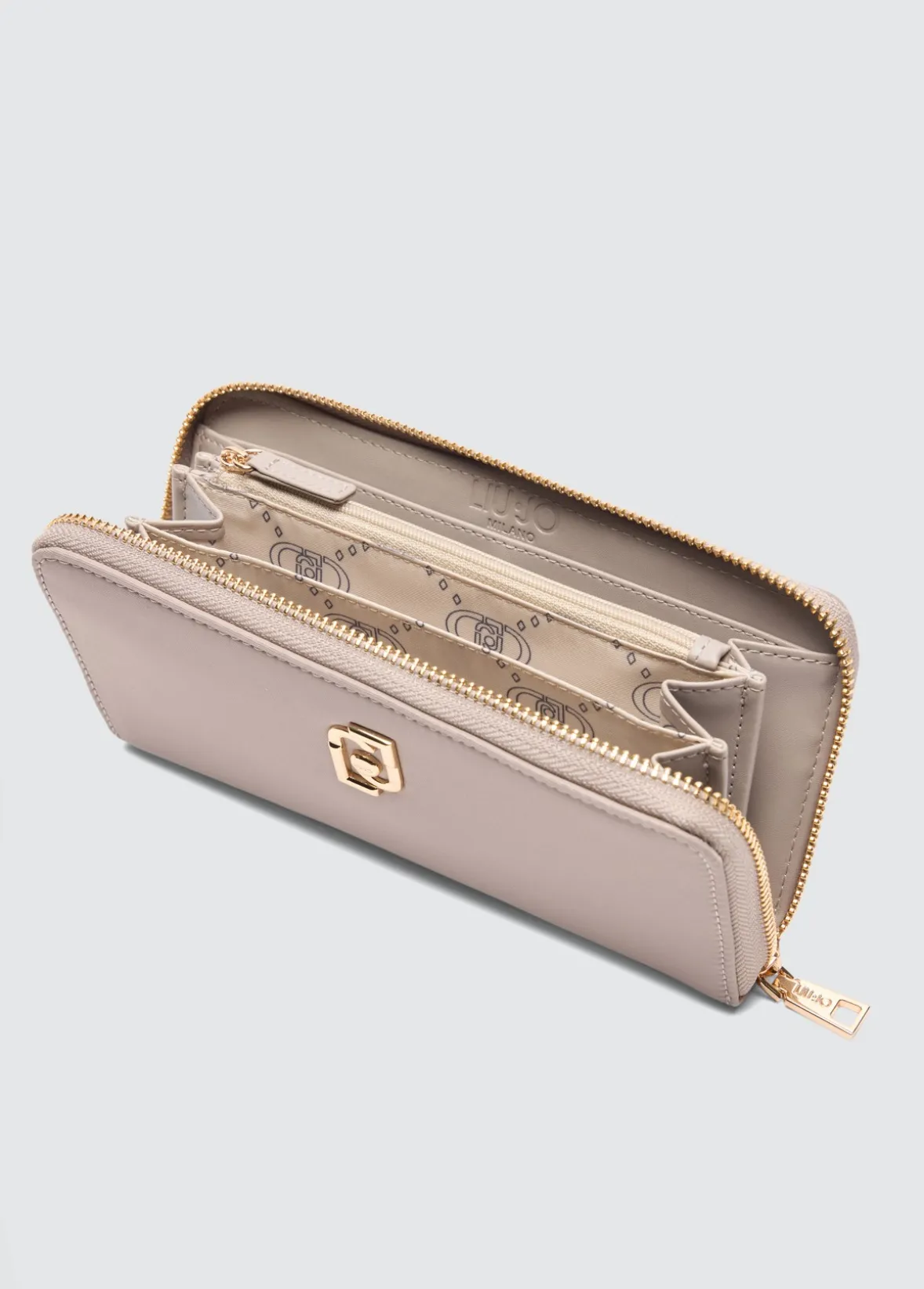 Portafoglio zip around grande in nylon