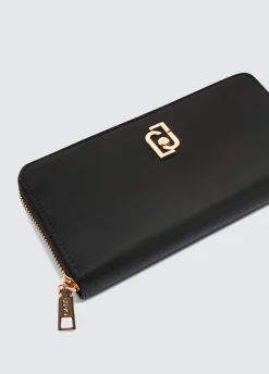 Portafoglio zip around grande in nylon