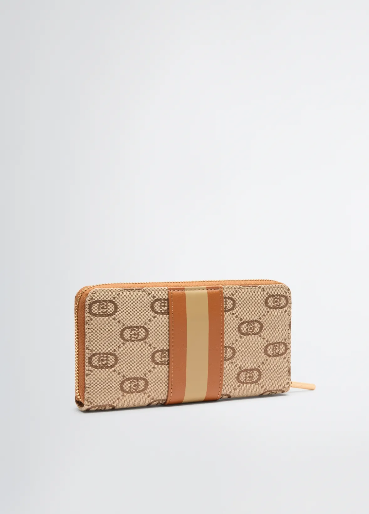 Portafoglio zip around jacquard